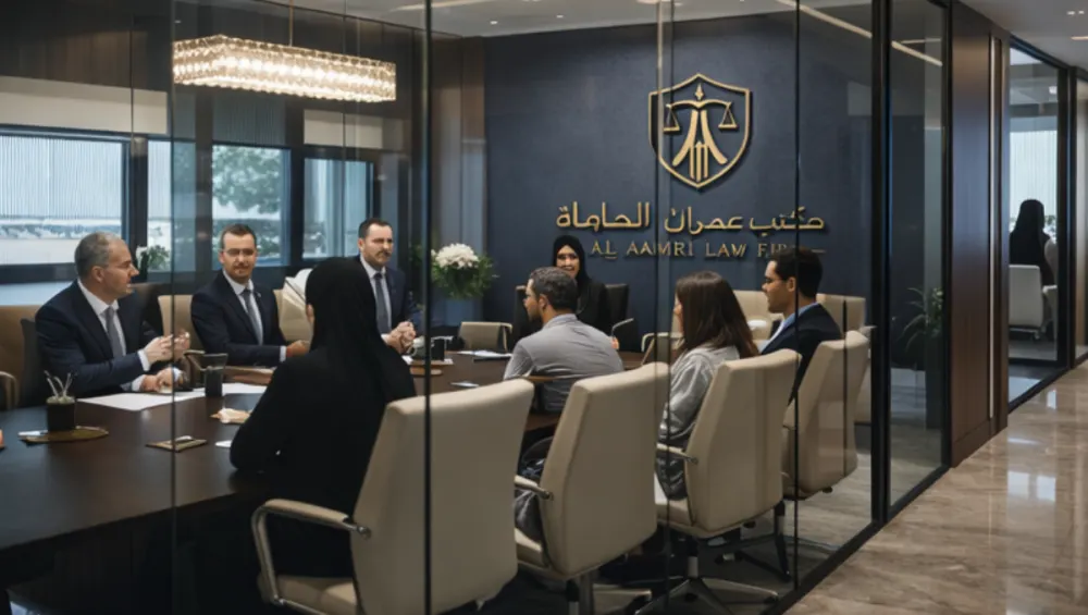 غرفة الاجتماعات في مكتب داليا العالم للاستشارات القانونية